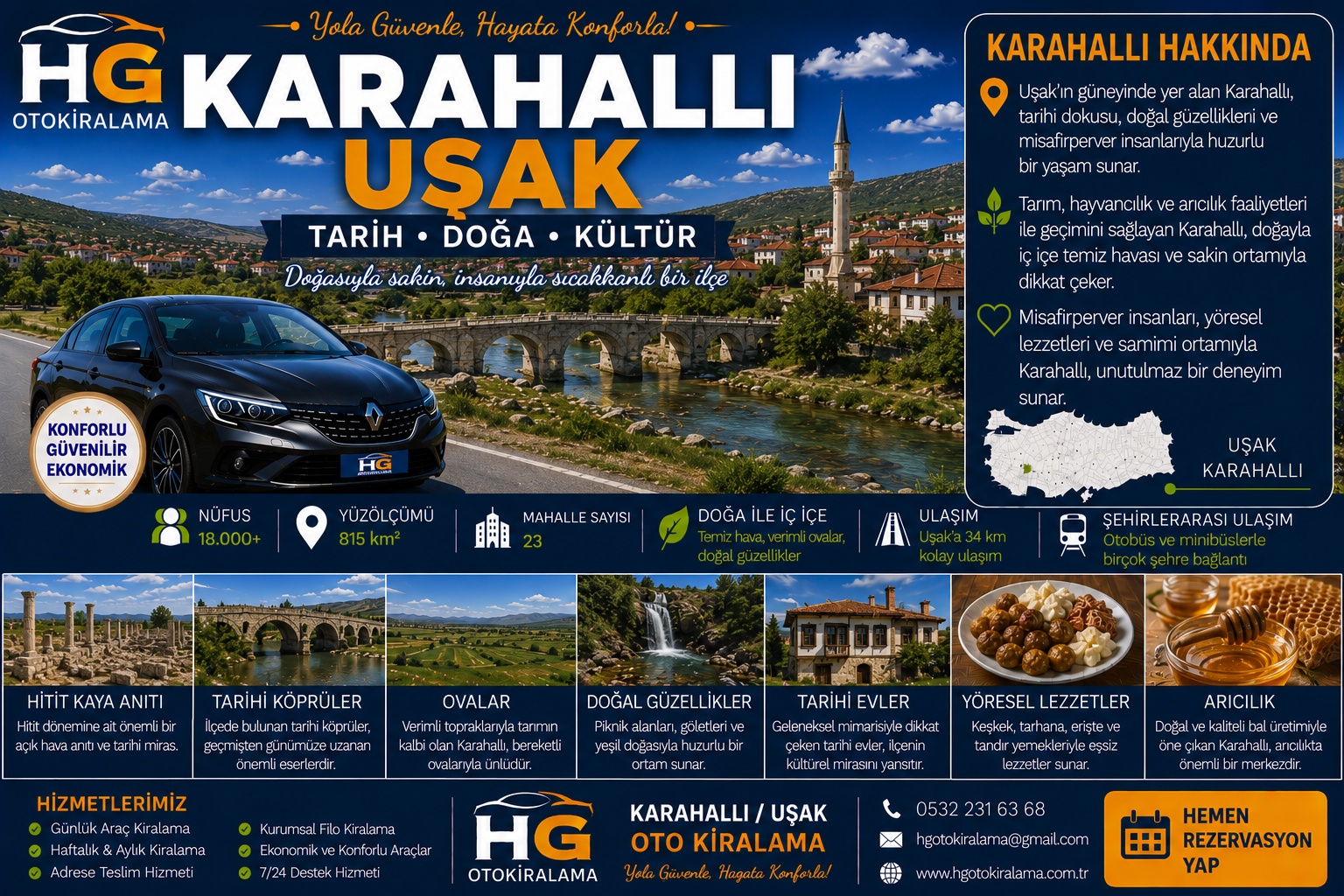 Karahallı Uşak araç kiralama | HG Blog