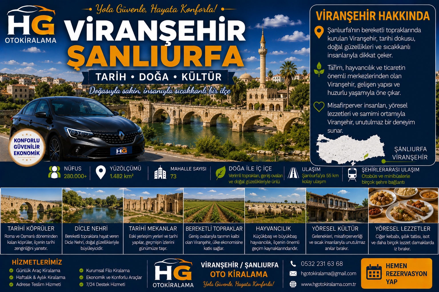 Viranşehir Şanlıurfa araç kiralama | HG Blog