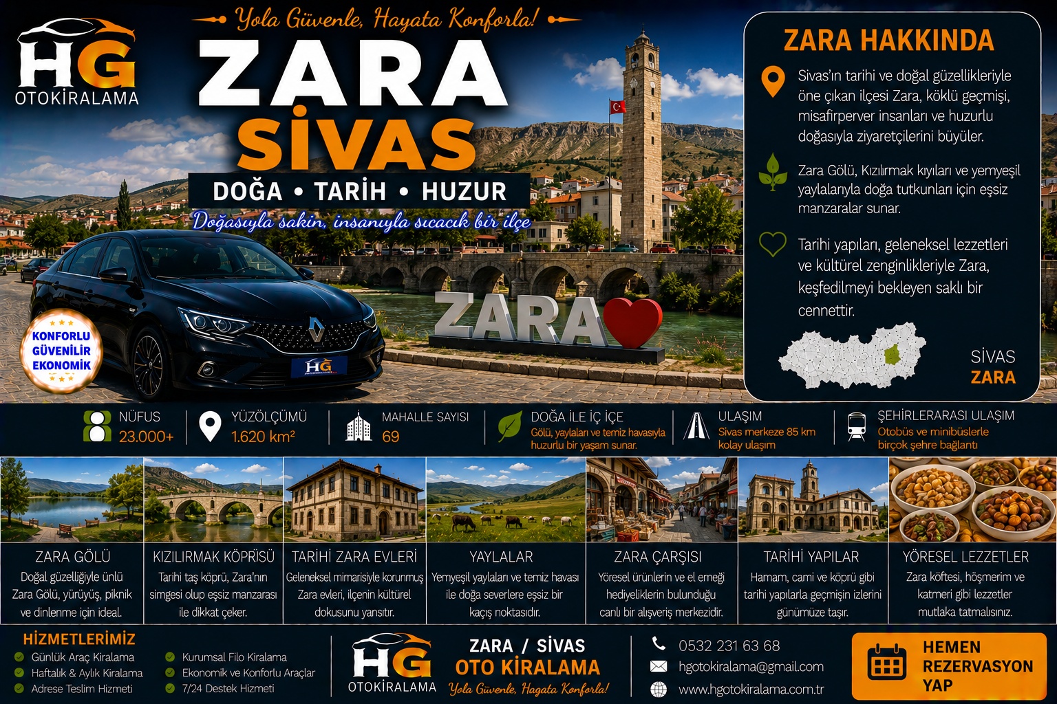Zara Sivas araç kiralama | HG Blog