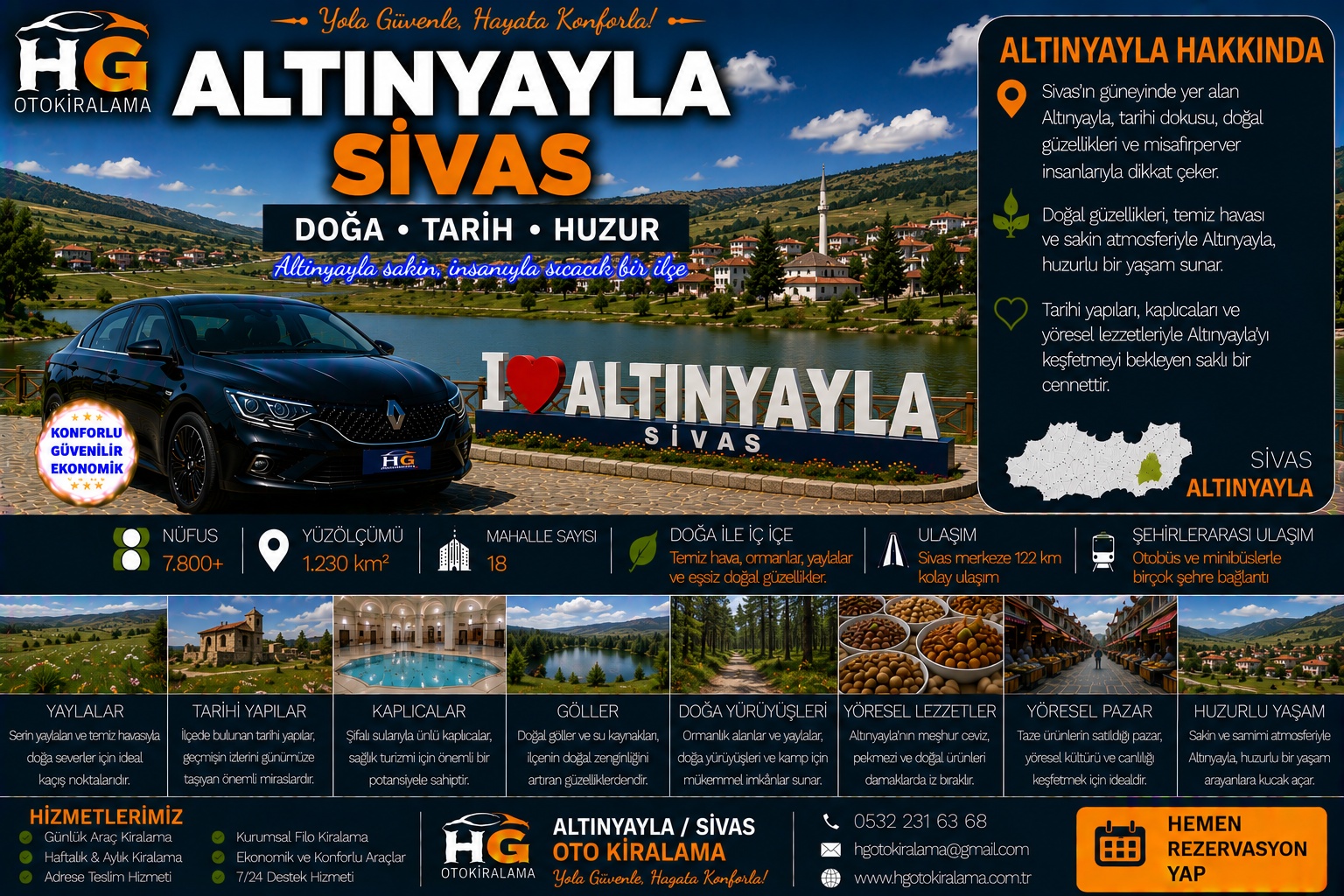 Altınyayla Sivas araç kiralama | HG Blog