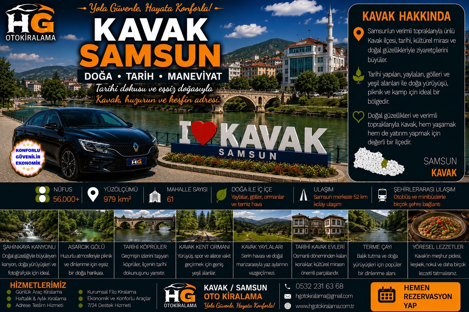 Kavak Samsun araç kiralama | HG Blog
