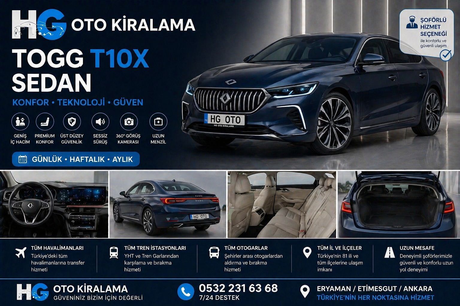 TOGG T10X Sedan kiralama